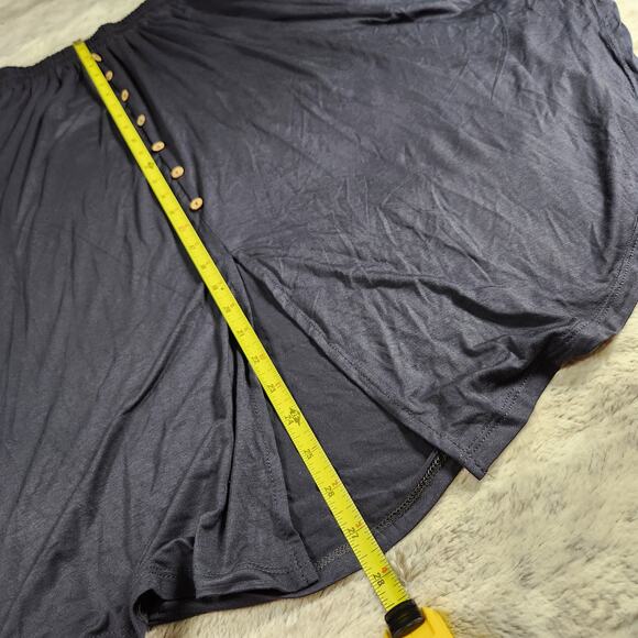 Sozy Gwendolyn Graphite Gray Chic Soft Modal Midi Skirt with Pockets Size S - Picture 7 of 8